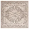 Tapete Luneta Medallón Ornamental en Beige con Gris
