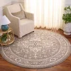 Tapete Luneta Medallón Ornamental en Beige con Gris