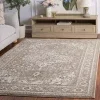 Tapete Luneta Medallón Ornamental en Beige con Gris
