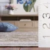 Tapete Luneta Medallón Ornamental en Marfil con Beige