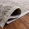 Tapete Luneta Medallón Ornamental en Marfil con Beige