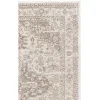 Tapete Luneta Medallón Ornamental en Marfil con Beige
