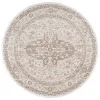 Tapete Luneta Medallón Ornamental en Marfil con Beige