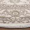 Tapete Luneta Medallón Ornamental en Marfil con Beige