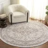 Tapete Luneta Medallón Ornamental en Marfil con Beige