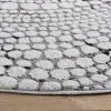 Tapete Luneta Mosaico de Puntos en Gris Carbón con Marfil