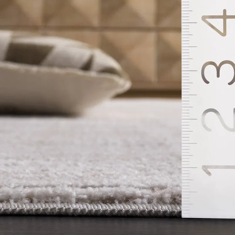 Tapete Luneta Vetas Horizontales en Beige con Marfil