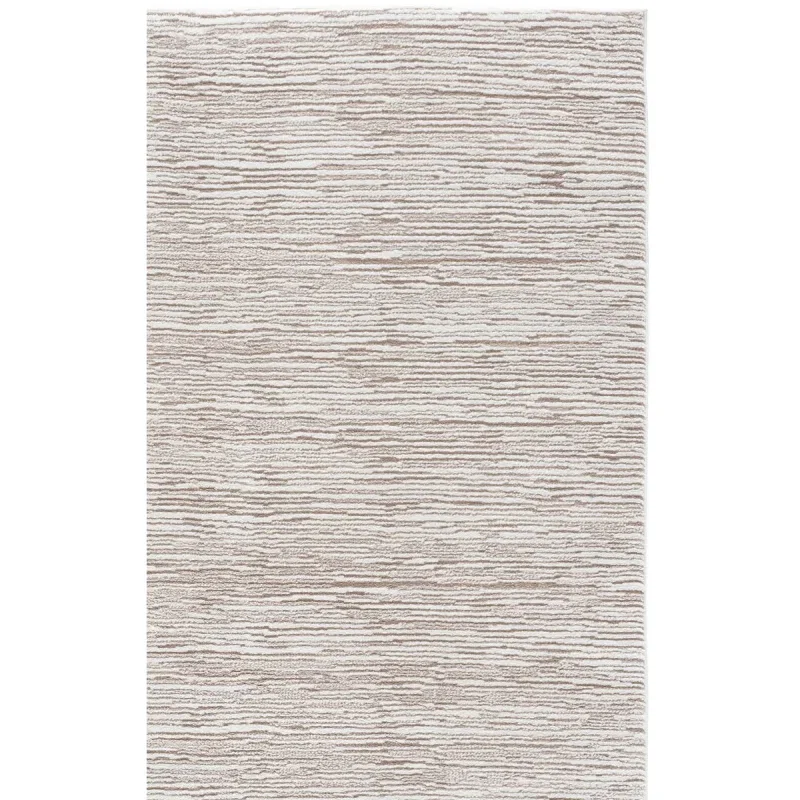 Tapete Luneta Vetas Horizontales en Beige con Marfil