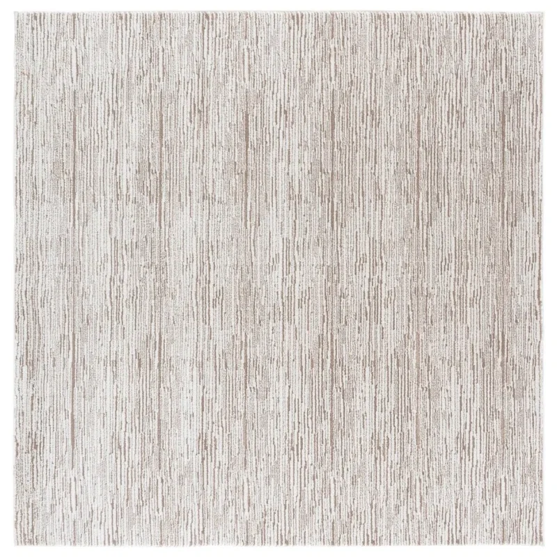Tapete Luneta Vetas Horizontales en Beige con Marfil
