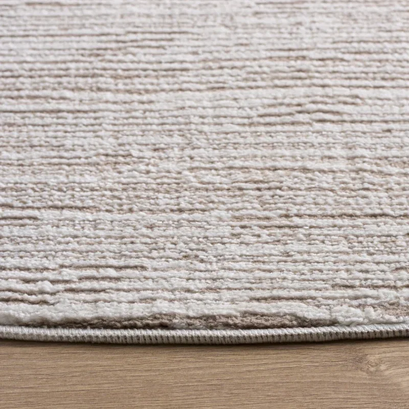 Tapete Luneta Vetas Horizontales en Beige con Marfil