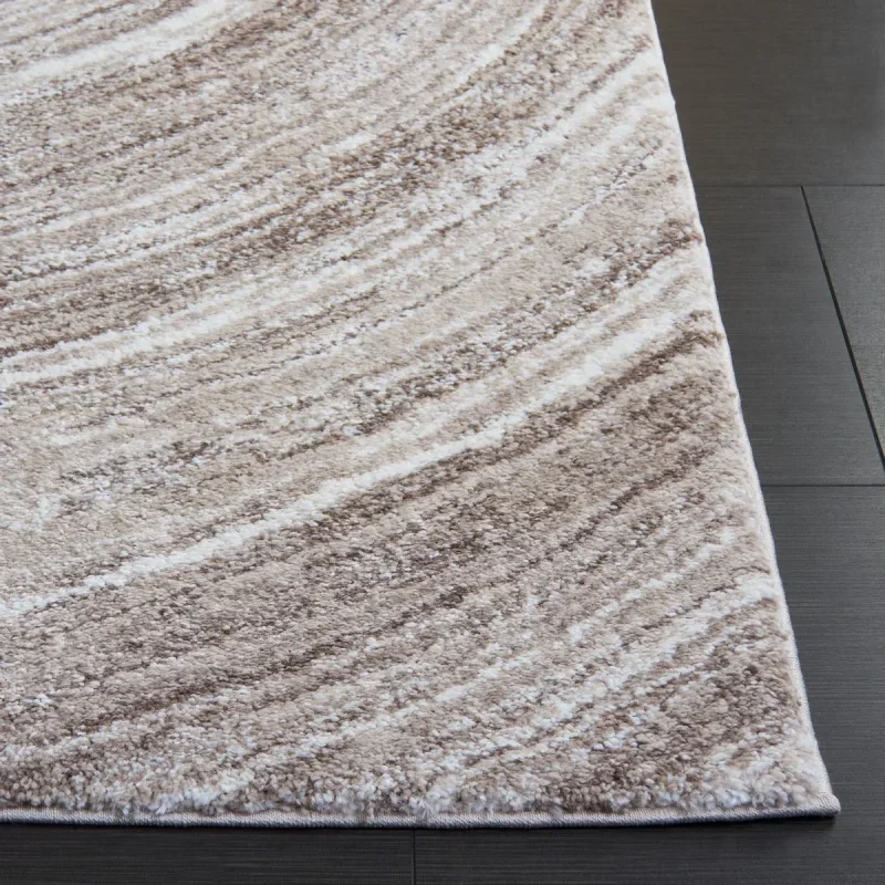 Tapete Puerto Anillos en Taupe con Marfil