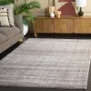 Tapete Puerto Cuadrícula Fina en Taupe con Marfil