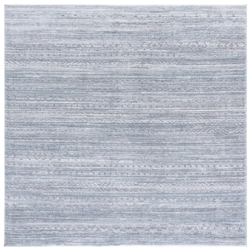 Tapete Puerto Estrías en Azul con Gris