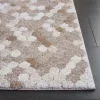 Tapete Puerto Panal en Taupe con Marfil