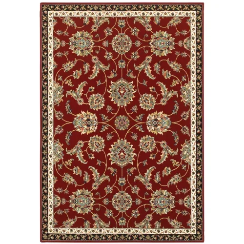 Tapete Cachemira Floral en Rojo