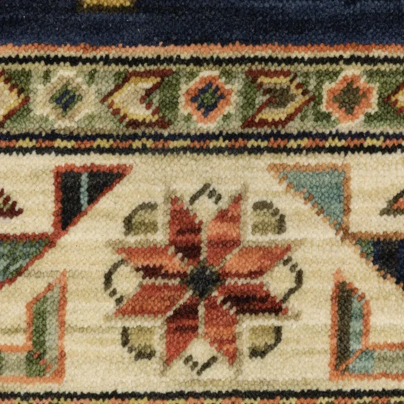 Tapete Carmesí Kazak en Marino
