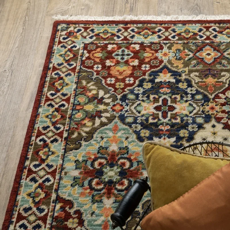 Tapete Carmesí Mosaico en Multicolor