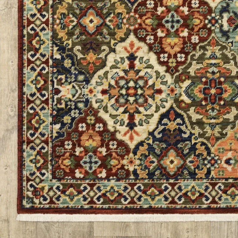 Tapete Carmesí Mosaico en Multicolor