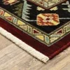 Tapete Carmesí Serapi en Rojo y Negro