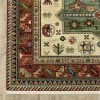 Tapete Carmesí Tribal en Marfil