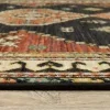 Tapete Carmesí Tribal en Negro y Terracota