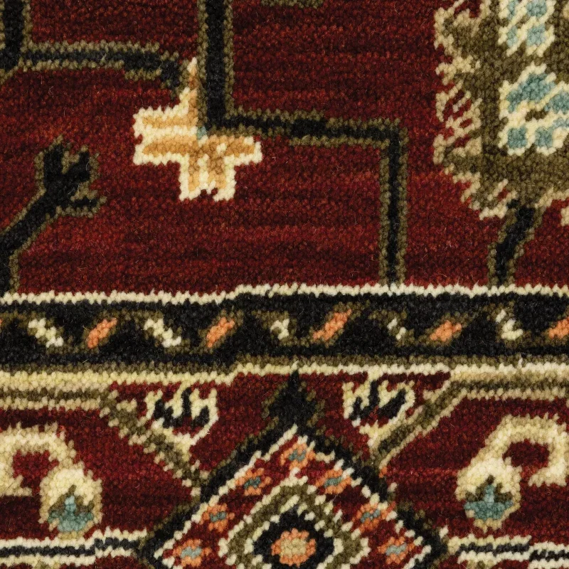 Tapete Carmesí Tribal en Rojo