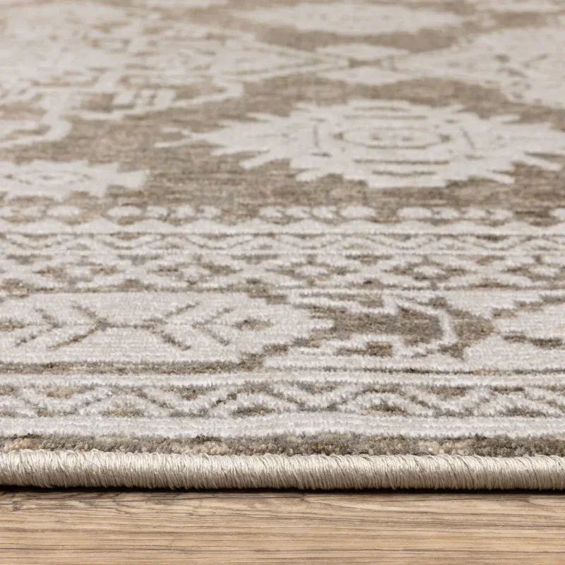 Tapete Enigma Kazak en Gris