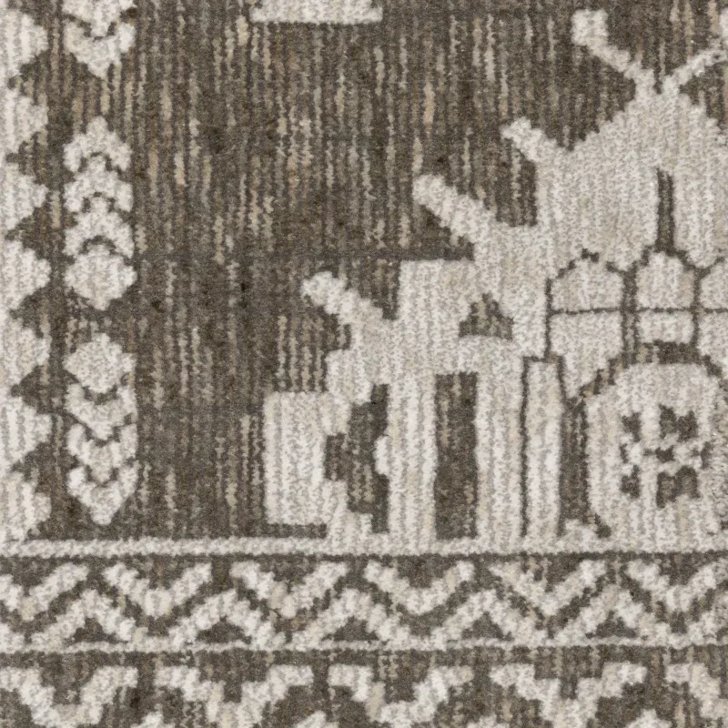 Tapete Enigma Kazak en Gris