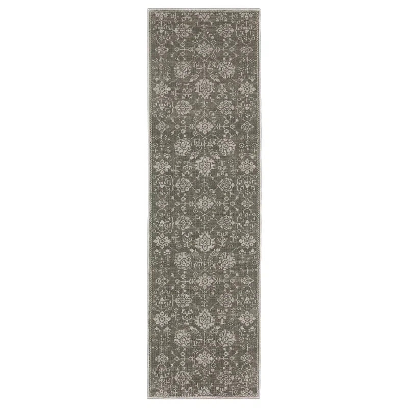 Tapete Enigma Oushak en Gris Oliva