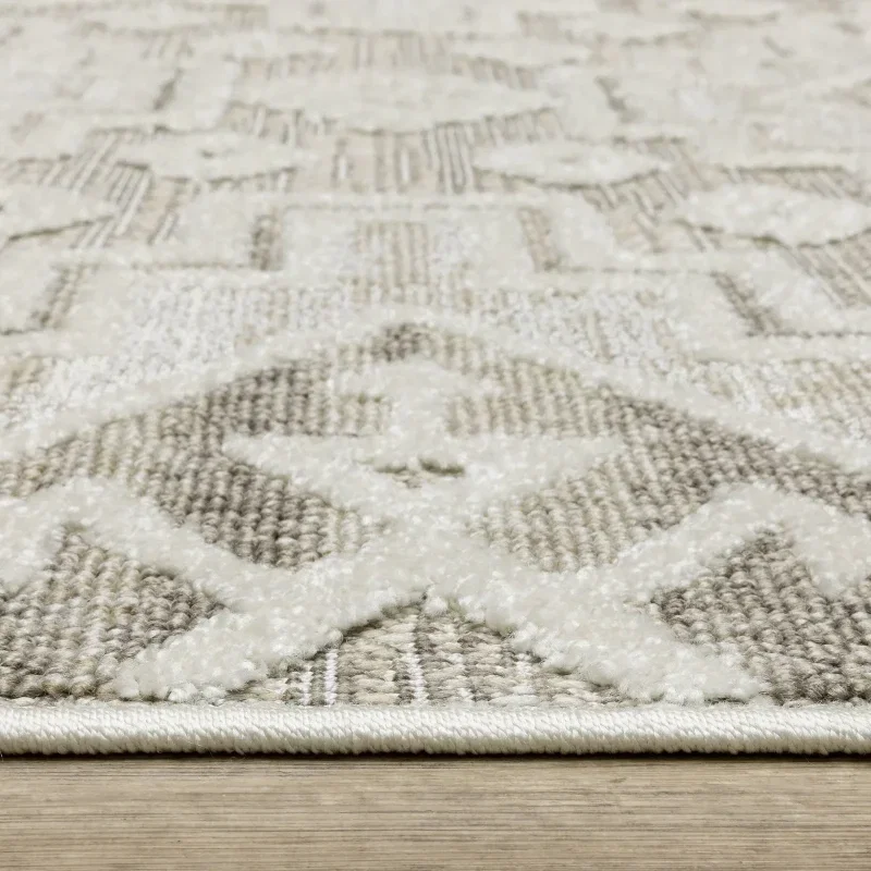 Tapete Medina Kilim en Topo