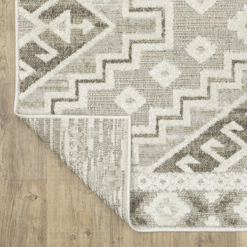 Tapete Medina Kilim en Topo