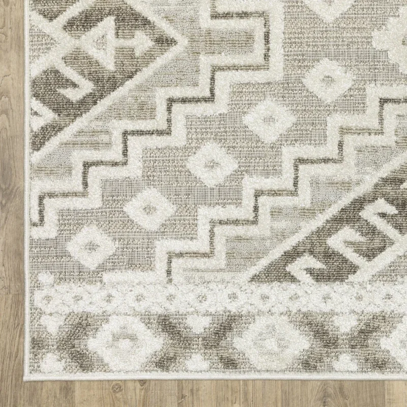 Tapete Medina Kilim en Topo