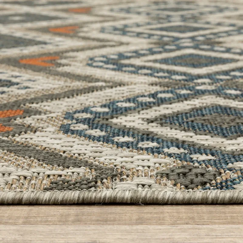 Tapete Paralelo Rombos en Gris, detalle de la textura