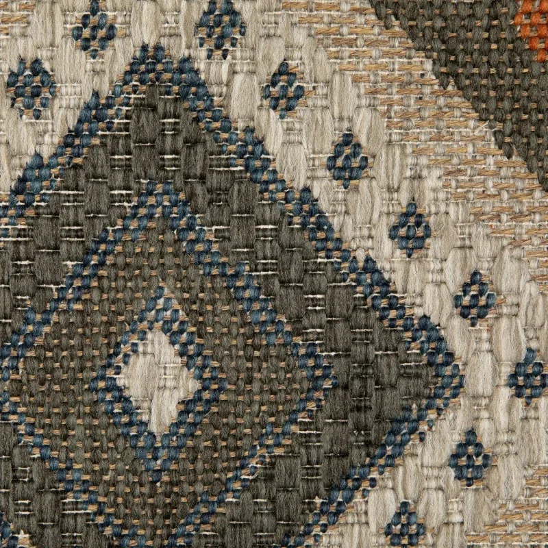 Tapete Paralelo Rombos en Gris, detalle de la textura 2