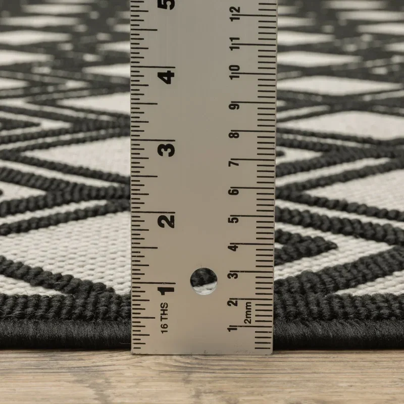Tapete Platino Celosía en Negro