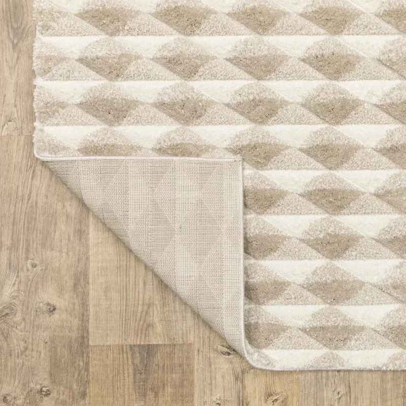 Tapete Relieve Damero en Beige