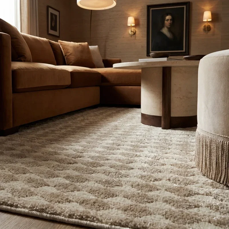 Tapete Relieve Damero en Beige