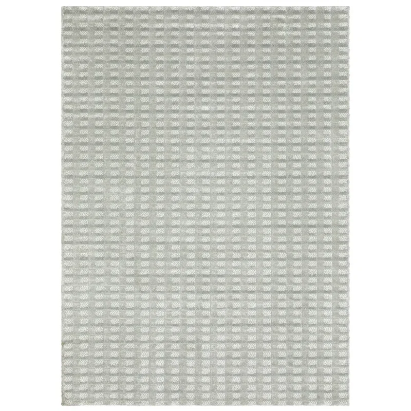 Tapete Relieve Damero en Gris Claro