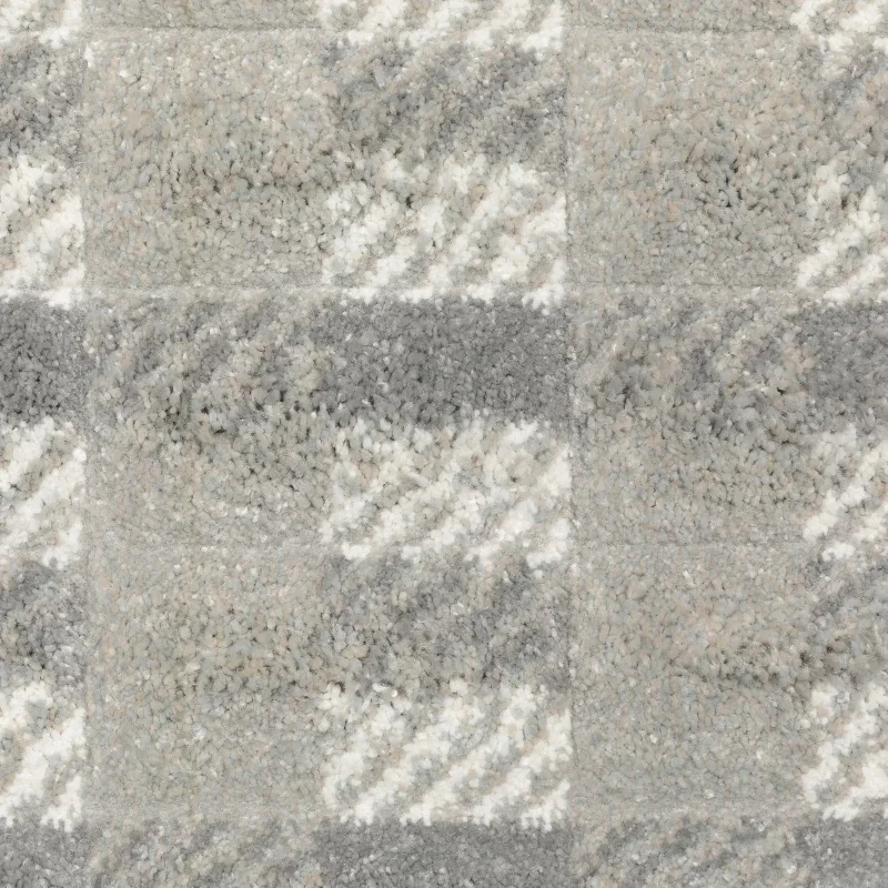 Tapete Relieve Damero en Gris Claro