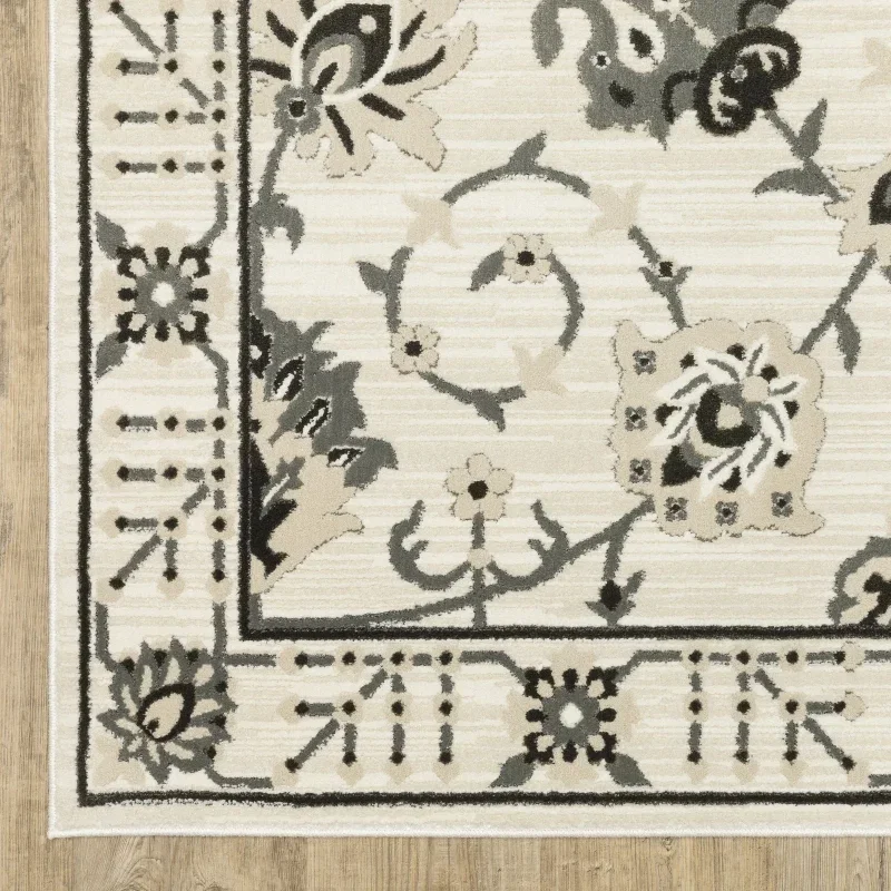 Tapete Tinta Floral en Marfil
