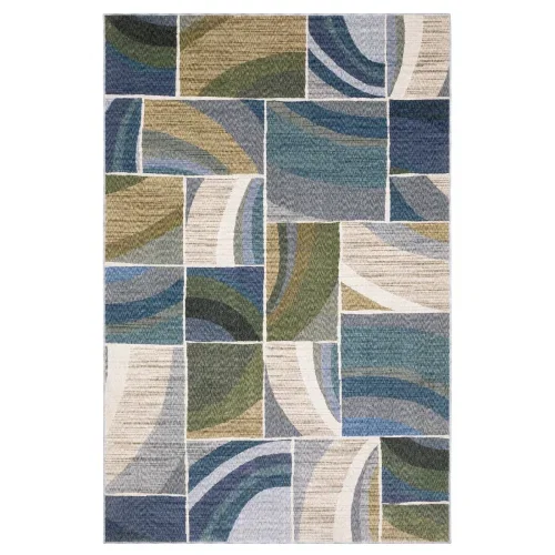 Tapete Vitral Ondas en Azul