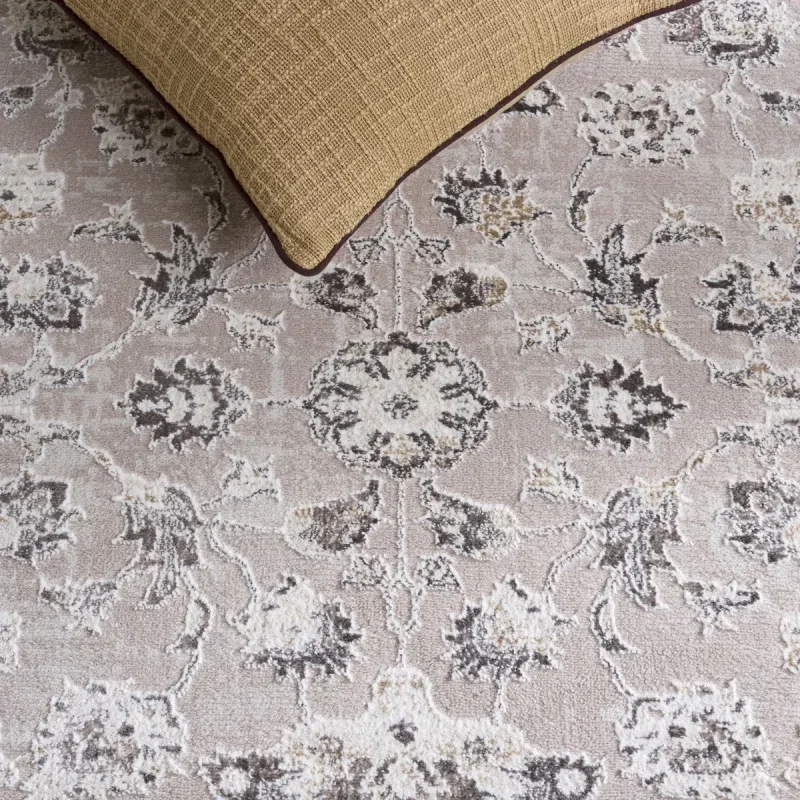 Tapete Tomás Jardín Persa en Gris con Dorado