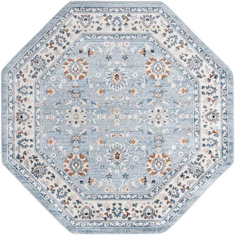 Tapete Carolina Flores Ornamentales en Aqua