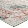 Tapete Ciudadela Medallón Floral Vintage en Azul, detalle de la textura