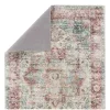 Tapete Ciudadela Medallón Floral Vintage en Azul, detalle del reverso