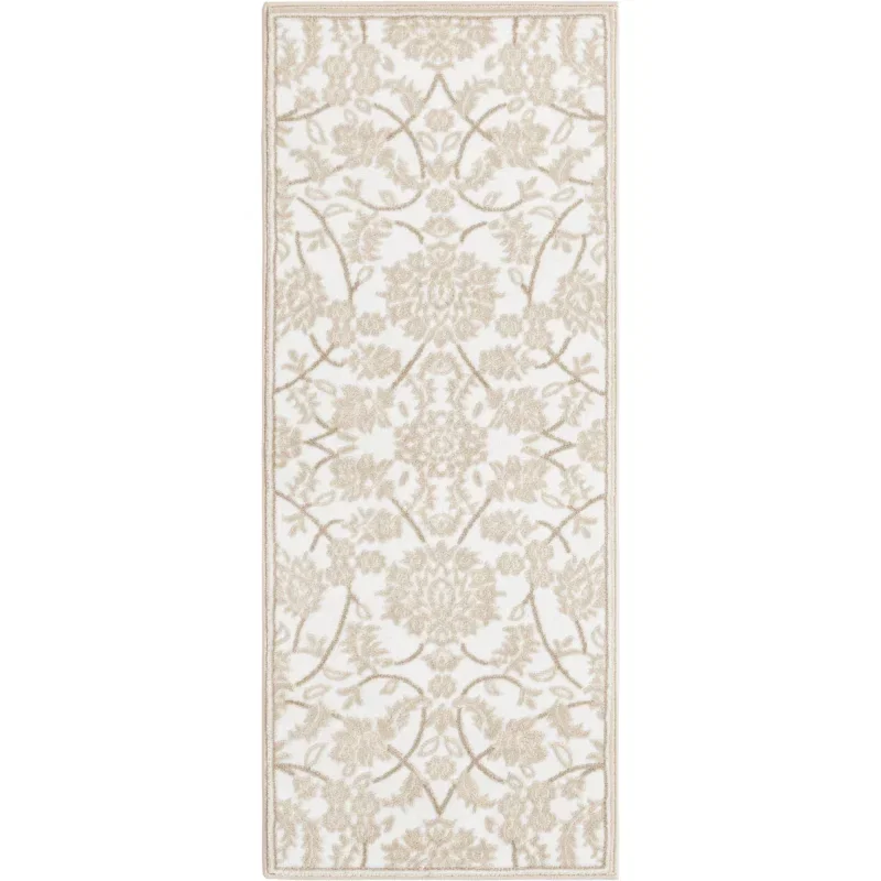 duna floral tonal en blanco nieve