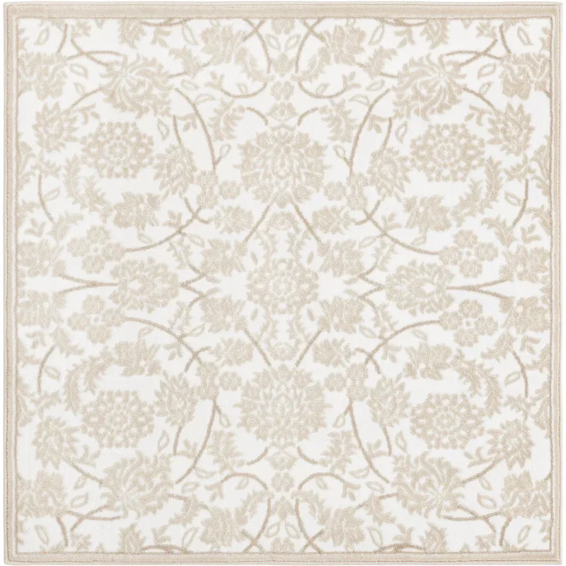 duna floral tonal en blanco nieve