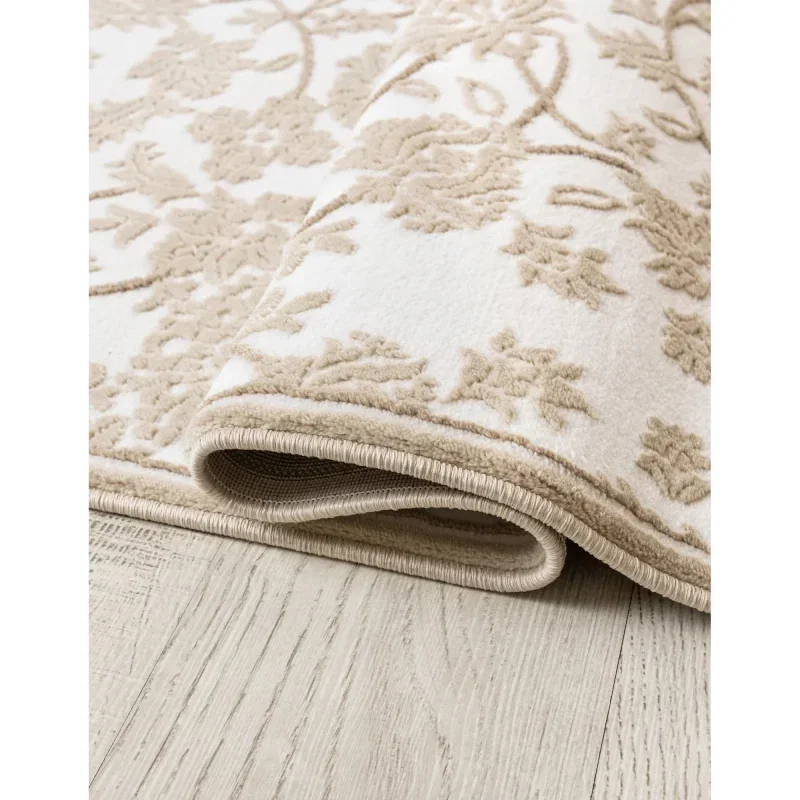 duna floral tonal en blanco nieve