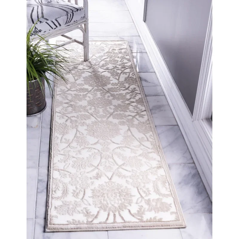 duna floral tonal en blanco nieve
