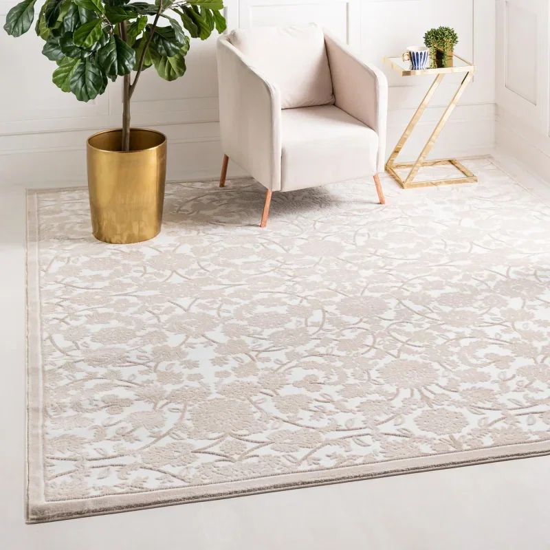 duna floral tonal en blanco nieve